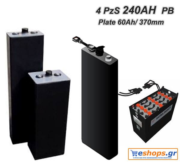 4 PZS 240AH 2V Μπαταρία SUNLIGHT βαθιάς εκφόρτισης